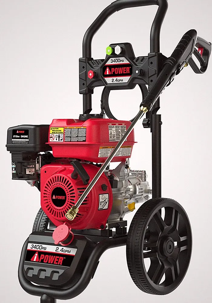 A-iPower Gas Pressure Washer 3400PSI 2.4 GPM with Turbo Nozzle 35ft Hose