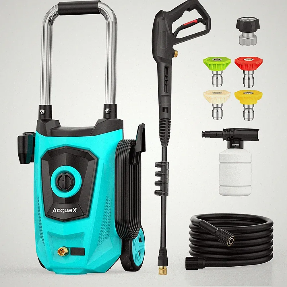 AcquaX Electric Pressure Washer Max 4200PSI 2.5 GPM High Power Washer TPU Hose