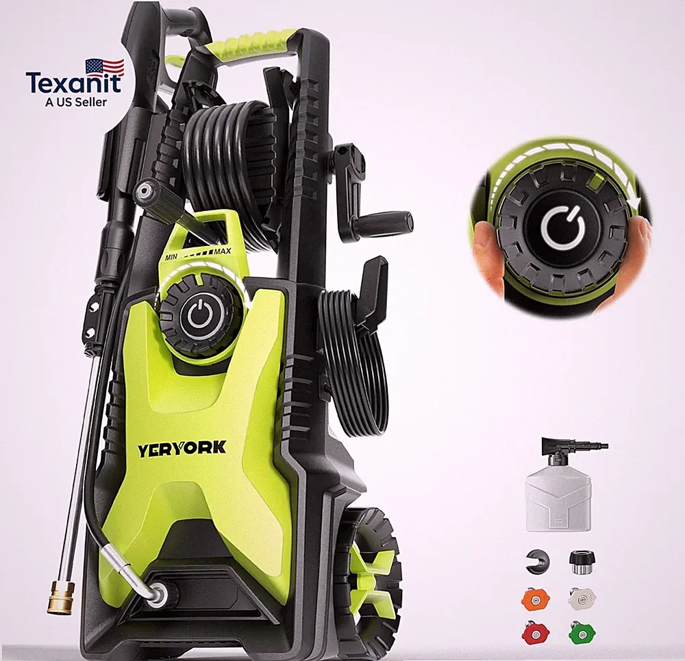 Adjustable 3000 PSI Pressure Washer,2.5 Max GPM Power Washer with 33 FT Retracta