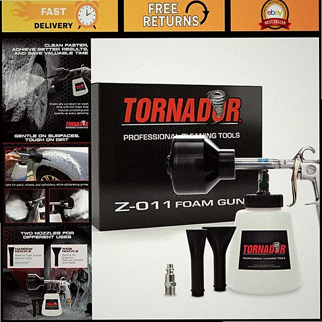 Adjustable Car Wash Foam Gun - 32oz Reservoir, Professional Foam Sprayer for Int