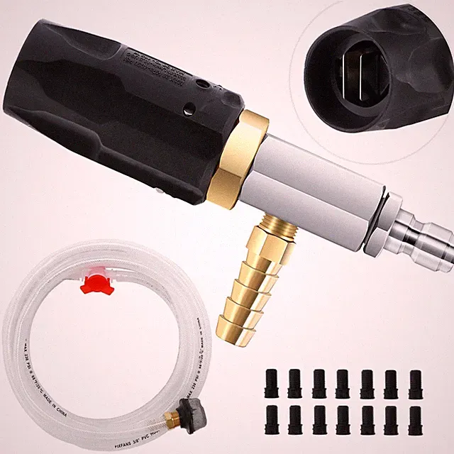 Adjustable Long Range Downstream Injection Nozzle Kit 4-4.5 GPM, 15FT Braid H...