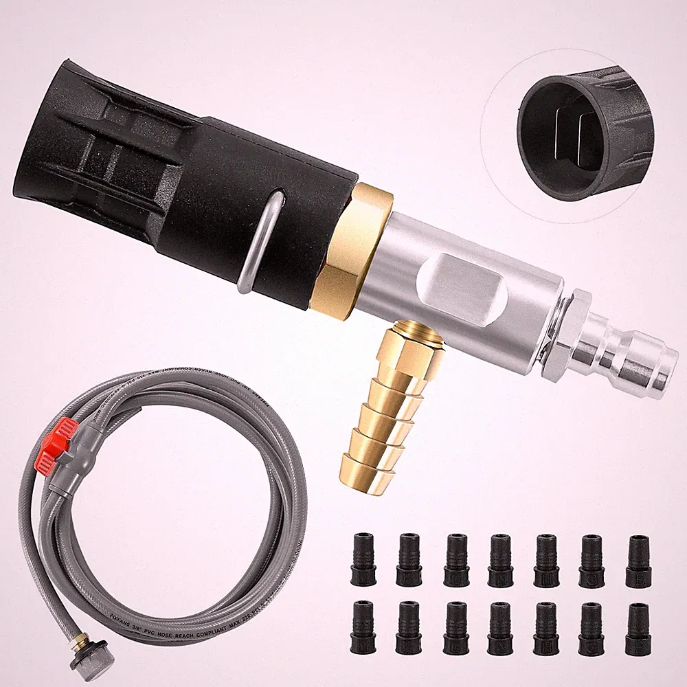 Adjustable Long Range Nozzle for Pressure Washer 2-2.5 GPM, Downstream Inject...