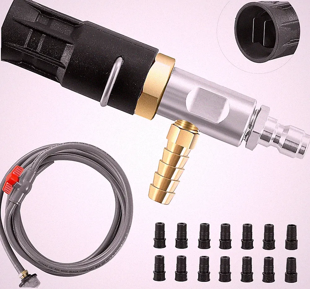 Adjustable Long Range Nozzle for Pressure Washer 4-4.5 GPM, Downstream Injection