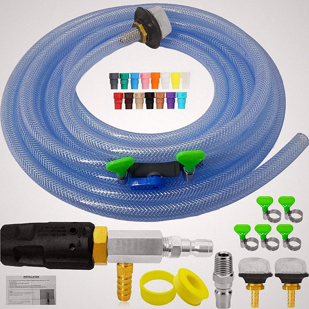 Adjustable Long Range Nozzle for Pressure Washer, Downstream Injection Spray