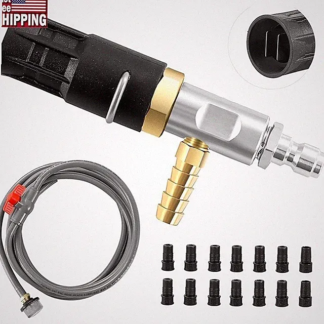Adjustable Long Range Nozzle Pressure Washer Injector 2-2.5 GPM 2000-3000 PSI US