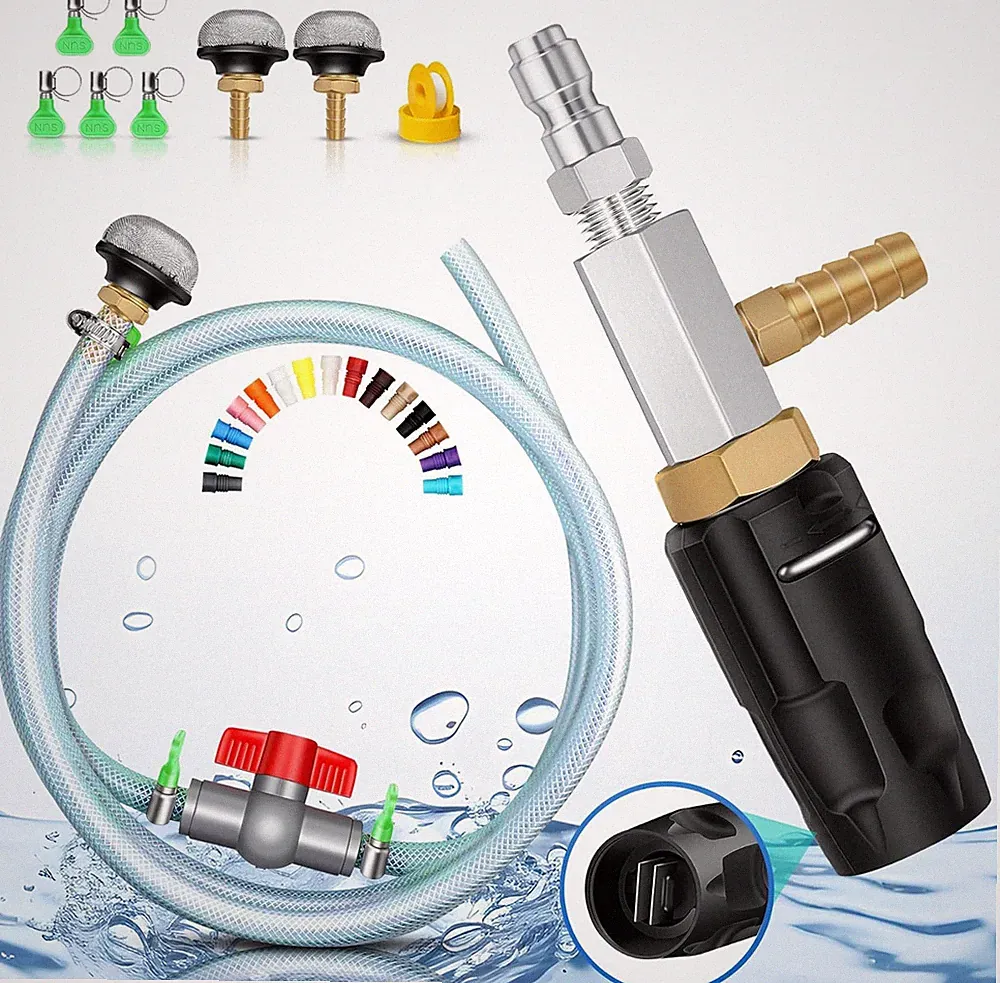 Adjustable Long Range Pressure Washer Nozzle Kit, 4–4.5 GPM Downstream Injector