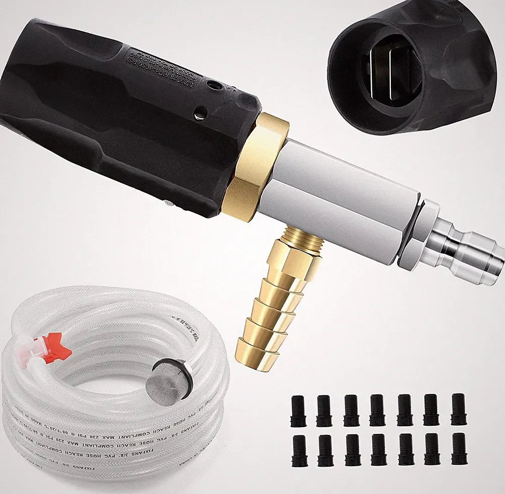 Adjustable Pressure Washer Long Range Nozzle 4-4.5 GPM with 45 FT Braid Hose