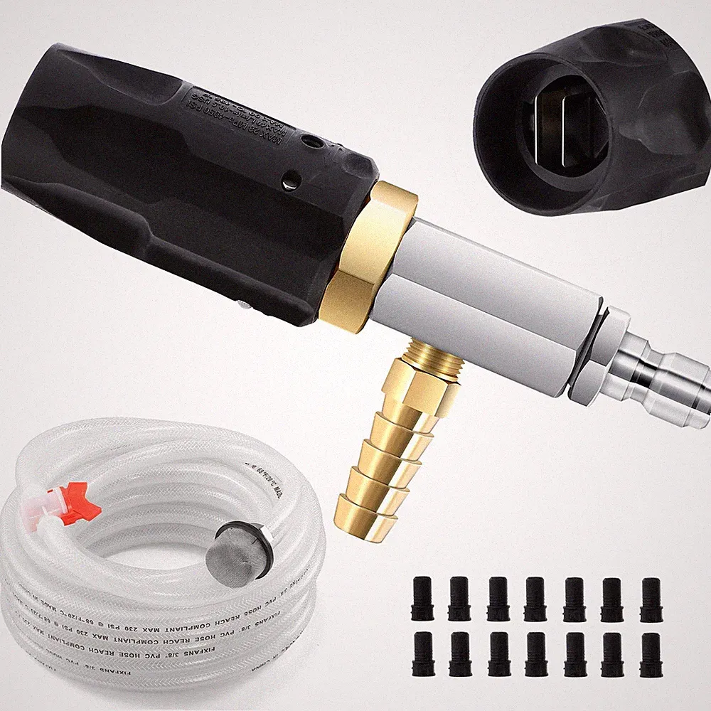 Adjustable Pressure Washer Long Range Nozzle 4-4.5 GPM with 45 FT Braid Hose,...