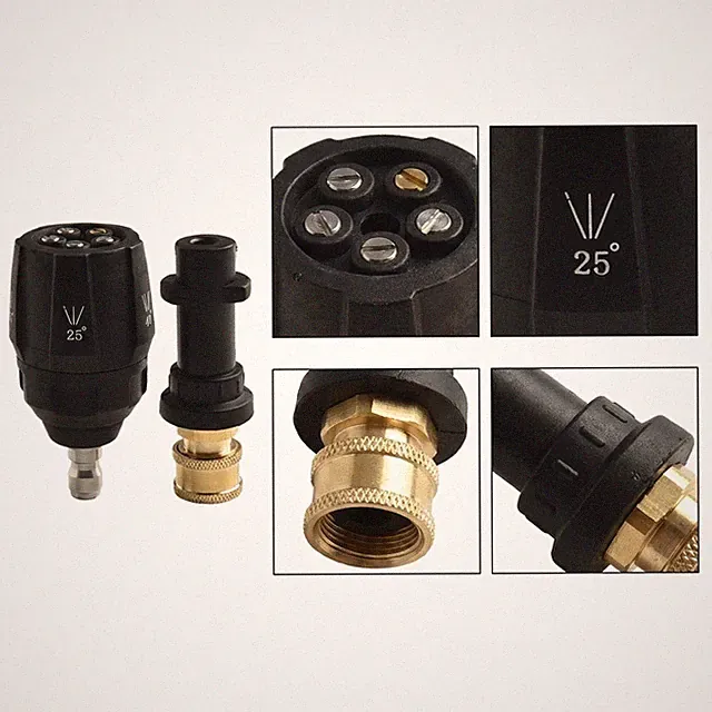 Adjustable Pressure Washer Nozzle Concrete Sidewalks Quick Connect Adapter