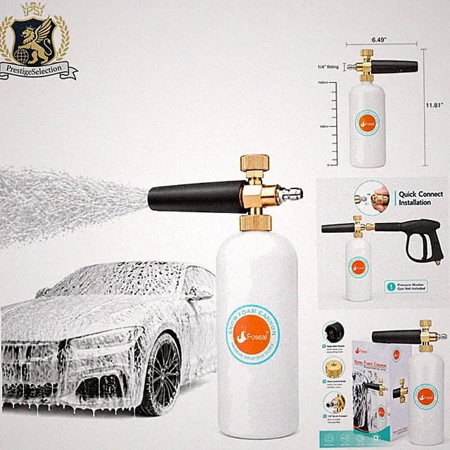 Adjustable Snow Foam Cannon with Brass Nozzle – 1L Power Cleaning Solution