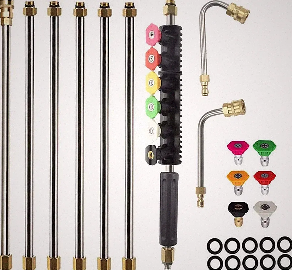 AgiiMan Brass Pressure Washer Extension Wands - 120 Inch Power Washer Gutter