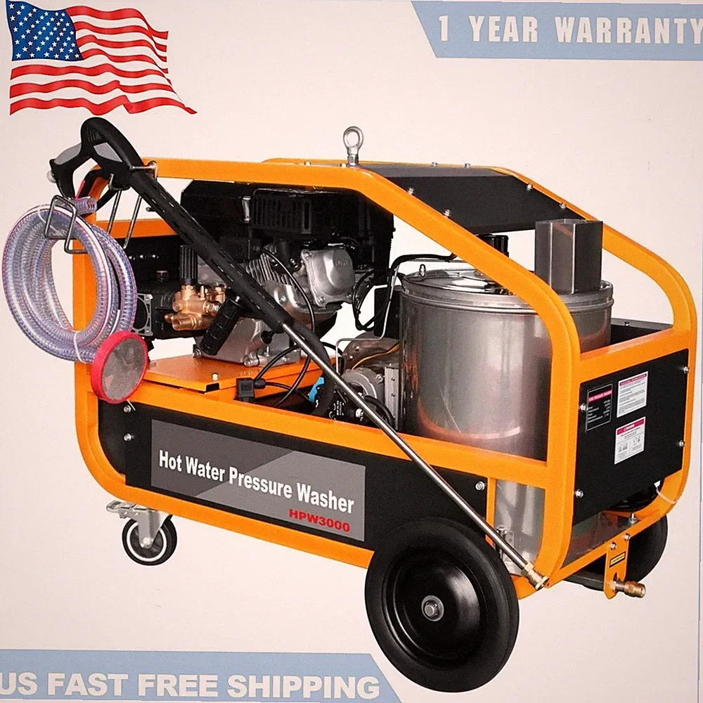 Agrotk Hot Water Pressure Washer Machine 6.5HP Gas Engine 3000 PSI Diesel Burner