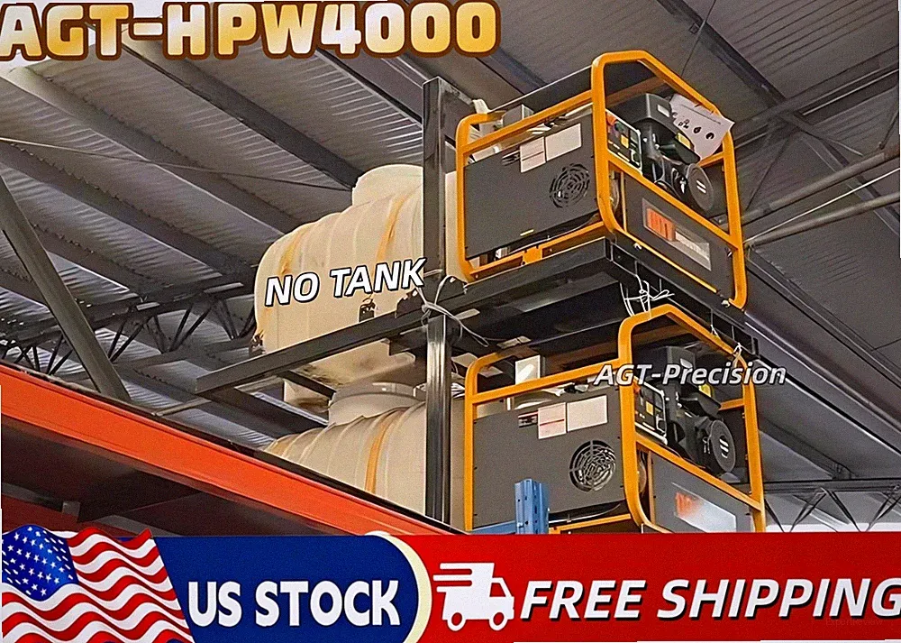 AGT 4000 PSI Hot Water Pressure Washer 13HP Gas Units - Diesel-fired Burner