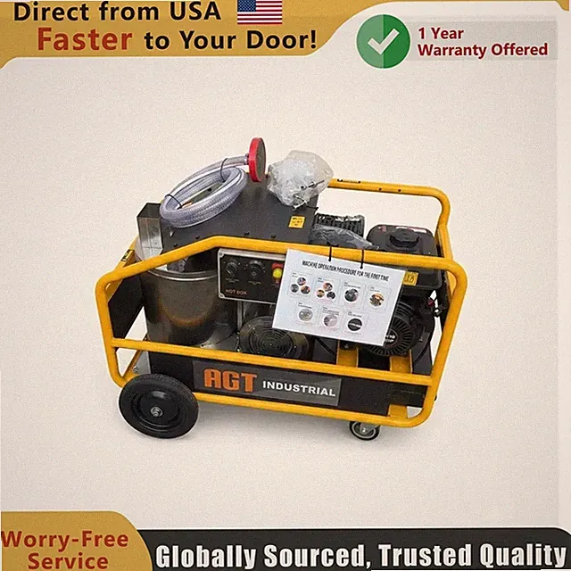 AGT HPW3000 Hot Water Pressure Washer 3000 PSI 3GPM Gas Powered Diesel Heated