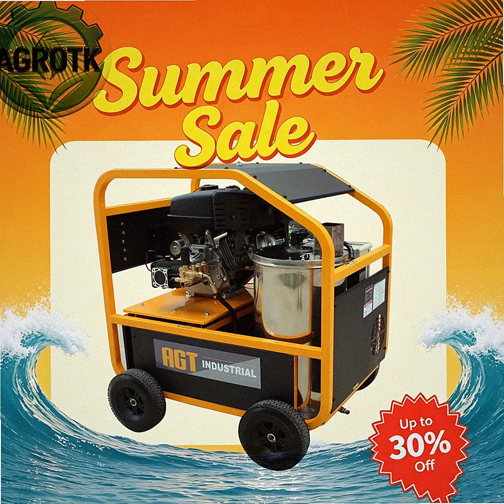 AGT HPW3000 Hot Water Pressure Washer 3000 PSI, 6.5HP, 33' Hose, Free Shipping