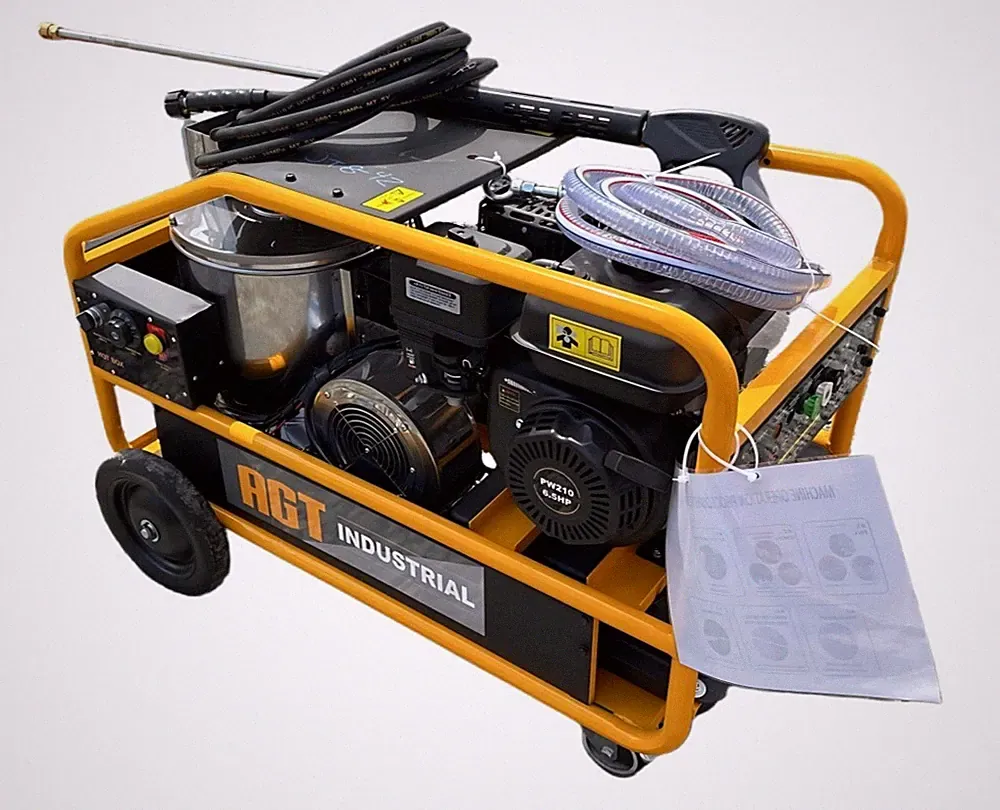 AGT INDUSTRIAL 3000 PSI Hot Water Pressure Washer with Wet Steam 6.5 HP