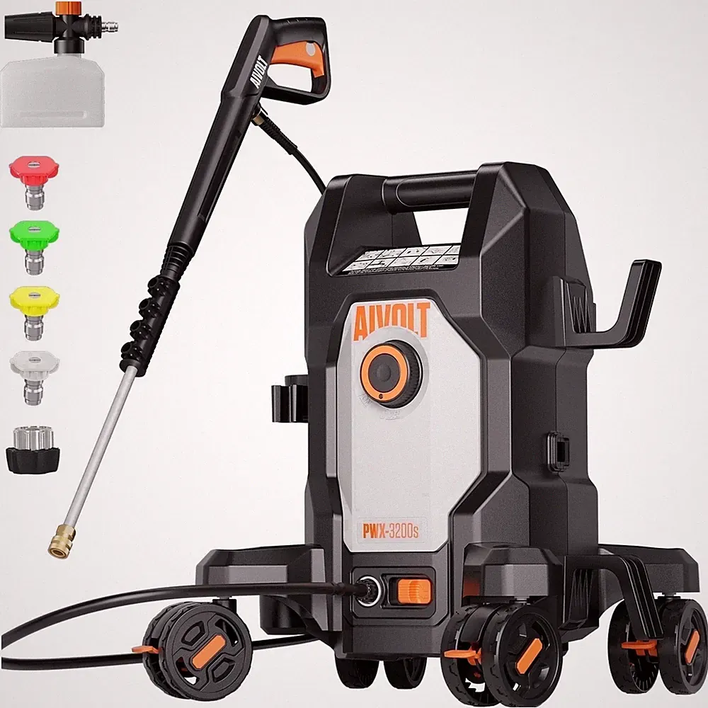 AIVOLT Corded Electric Pressure Washer, 4800 PSI, 1.76 GPM, Energy-Efficient