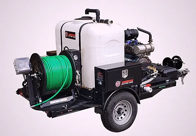 American Jetter 583D Kubota Diesel Trailer Sewer Drain Cleaner 18 GPM 4000 PSI