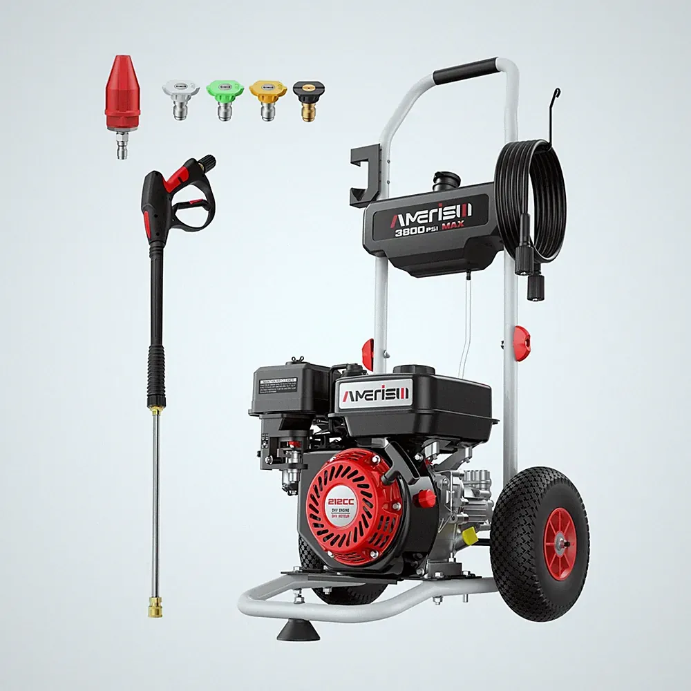AMERISUN 3800 PSI Gas Pressure Washer 2.5 GPM with 212cc 4-Stroke OHV Engine,...
