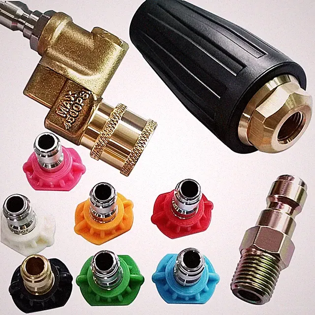 ANPTGHT Pressure Washer Tips Turbo Rotating Nozzle Kit 4500PSI 3.0 8 pieces