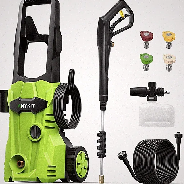 AnyKit Electric Pressure Washer 2400 PSI 4 Quick-Connect Nozzles Foam Cannon