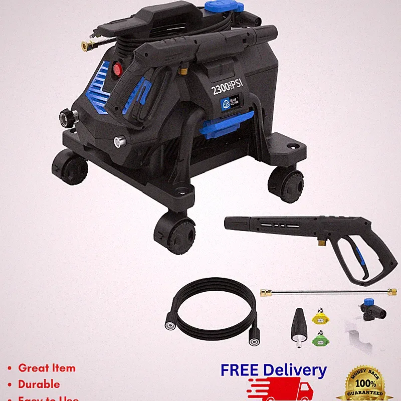 AR Blue Clean 2300 PSI 1.3 GPM Electric Pressure Washer Wall Mount 3-in-1 New