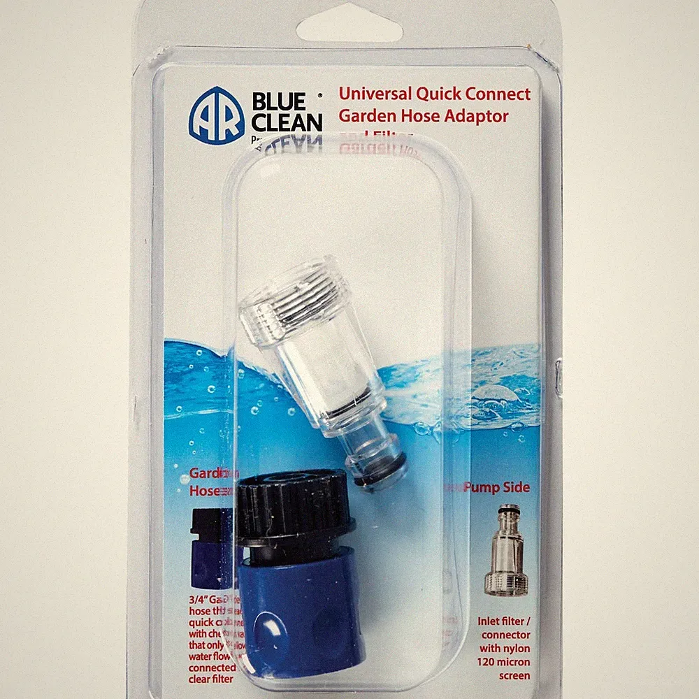 AR Blue Clean 3/4 Pressure Washer Quick Connect Socket Kit with Filter