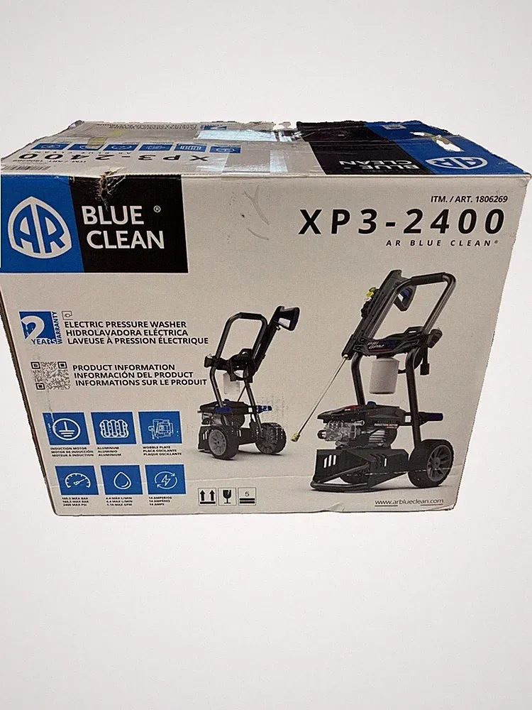 AR Blue Clean Electric Pressure Washer 2400 PSI - Brand New Open Box (tested)