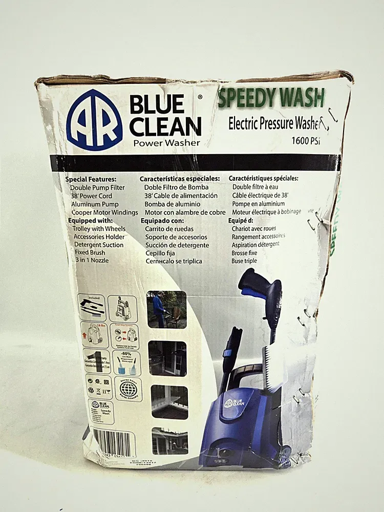 AR Blue Clean Speedy Wash 1600psi Pressure Washer