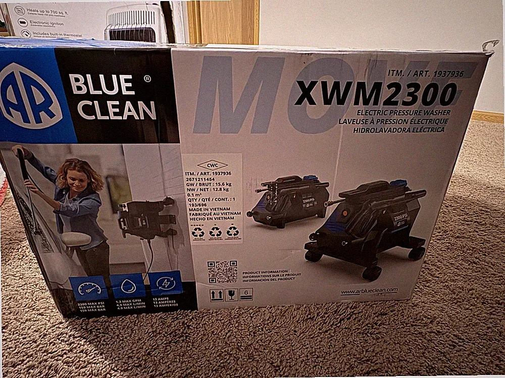 AR Blue Clean XWM2300 Electric Pressure Washer 2300 PSI 1.3 GPM Casters