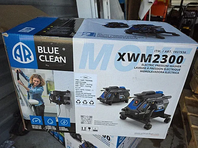 AR Electric Pressure Washer Blue Clean 2300 PSI 1.3 GPM, 3-In-1 - Made in ITALY
