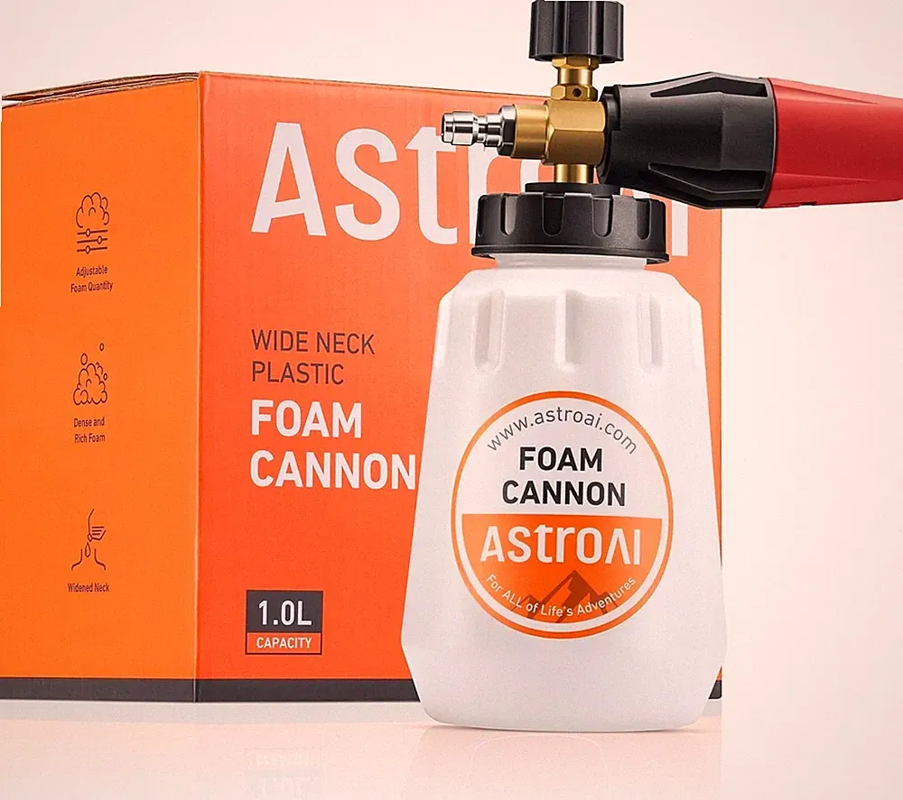 AstroAI Foam Cannon, Heavy Duty Car Foam Blaster Wide Neck Adjustable NEW