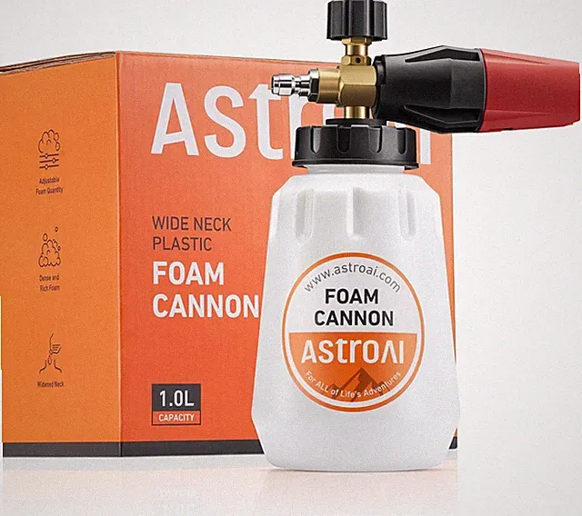 AstroAI Foam Cannon, Heavy Duty Car Foam Blaster Wide Neck Adjustable Snow Foam