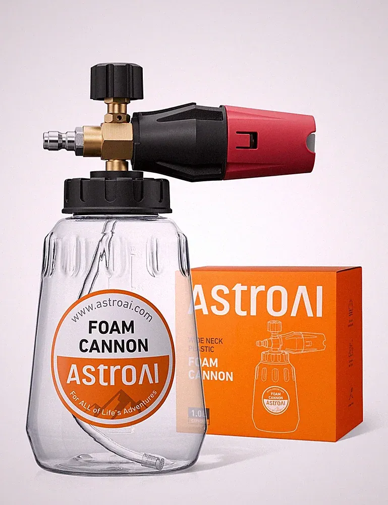AstroAI Foam Cannon Pressure Washer Snow Foam Blaster Adjustables Car Wash 1L