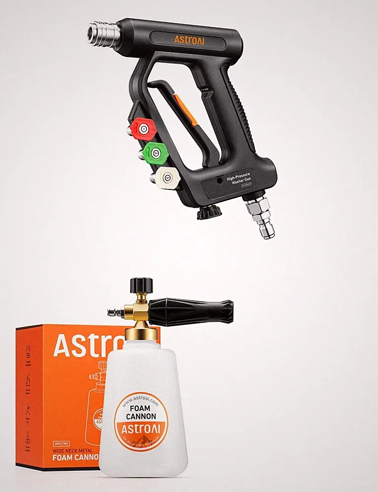 AstroAI Short Pressure Washer Gun with Swivel and Foam Cannon