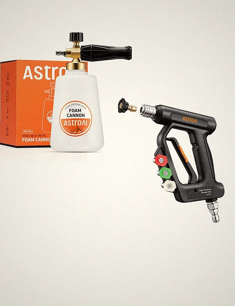 AstroAI Short Pressure Washer Gun with Swivel and Foam Cannon