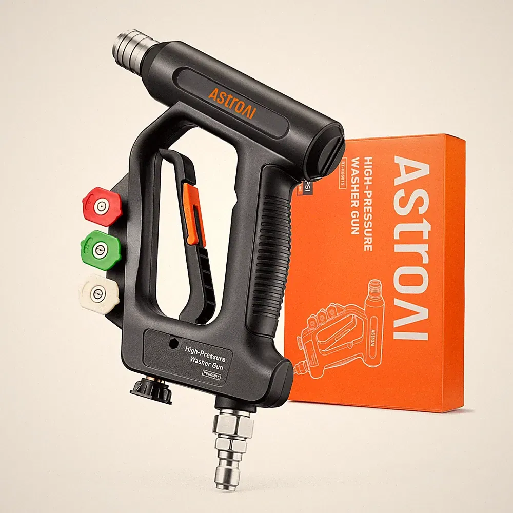 AstroAI Short Pressure Washer Gun with Swivel - High Short, Black
