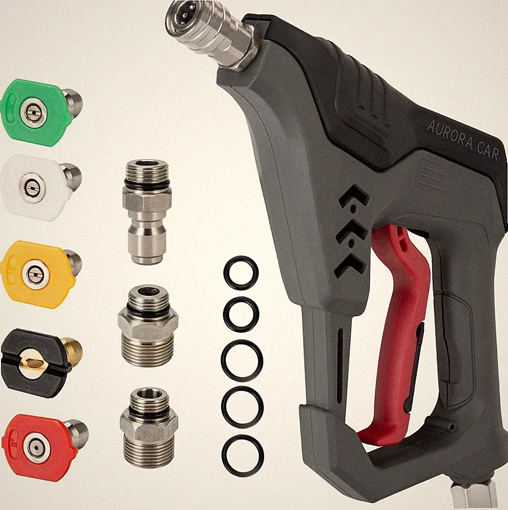 AURORA CAR Pressure Washer Short Gun, Commercial 5000 PSI 12 GPM 5 Spray Nozzle