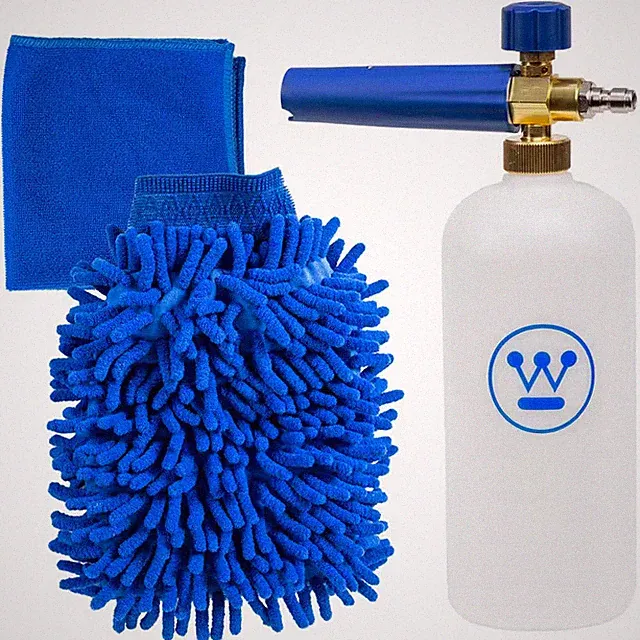 Auto Pressure Washer Accessory Kit, Auto Foam Cannon with Microfiber Wash Mitt a