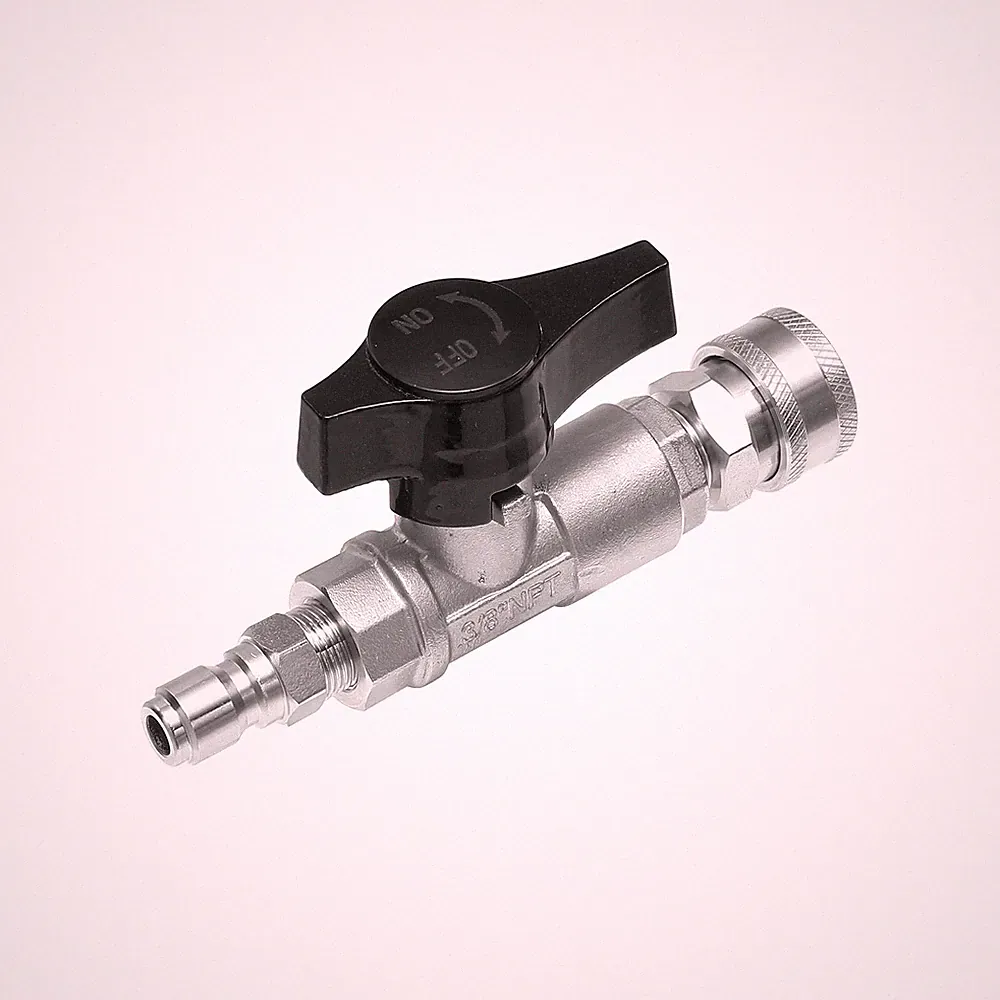 Ball Valve Pressure Washer, 3/8" Quick Connect Stainless Steel Shut Off Valve...