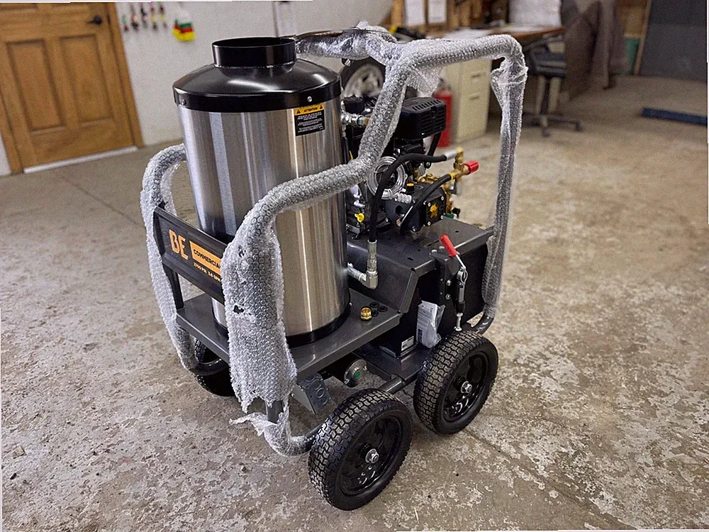 BE Commercial Hot Water Pressure Washer - Vanguard 200 AR Triplex 3.0GPM 2700PSI