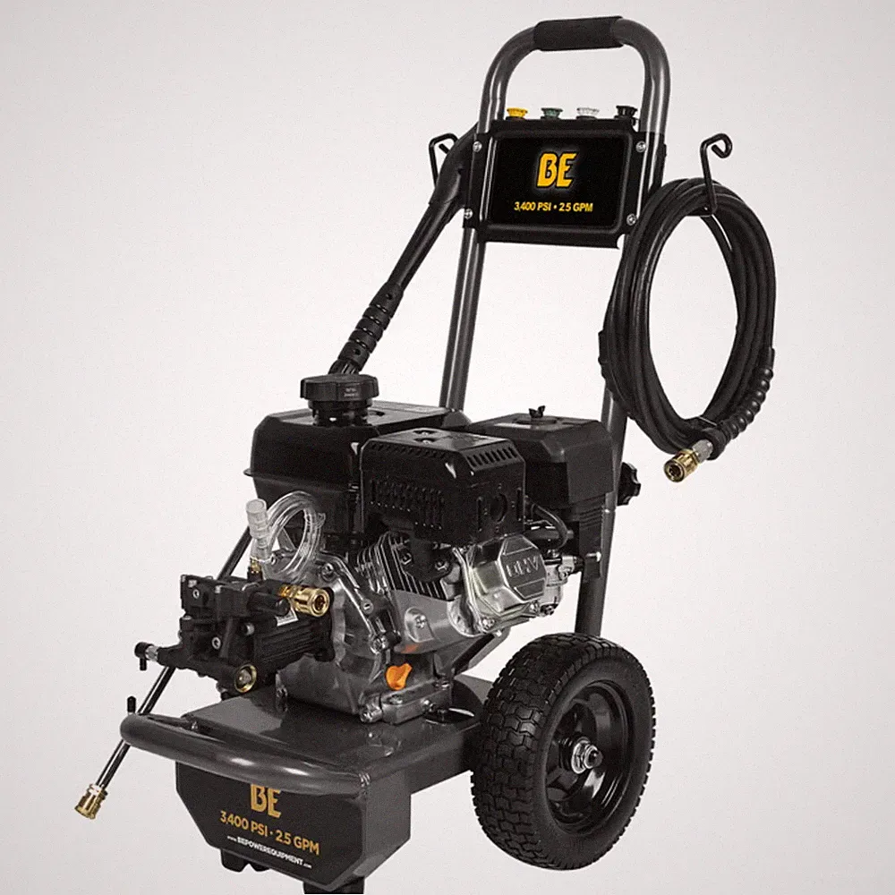 BE Power 3400 PSI Cold Water Gas Pressure Washer - 2.5 GPM -223cc