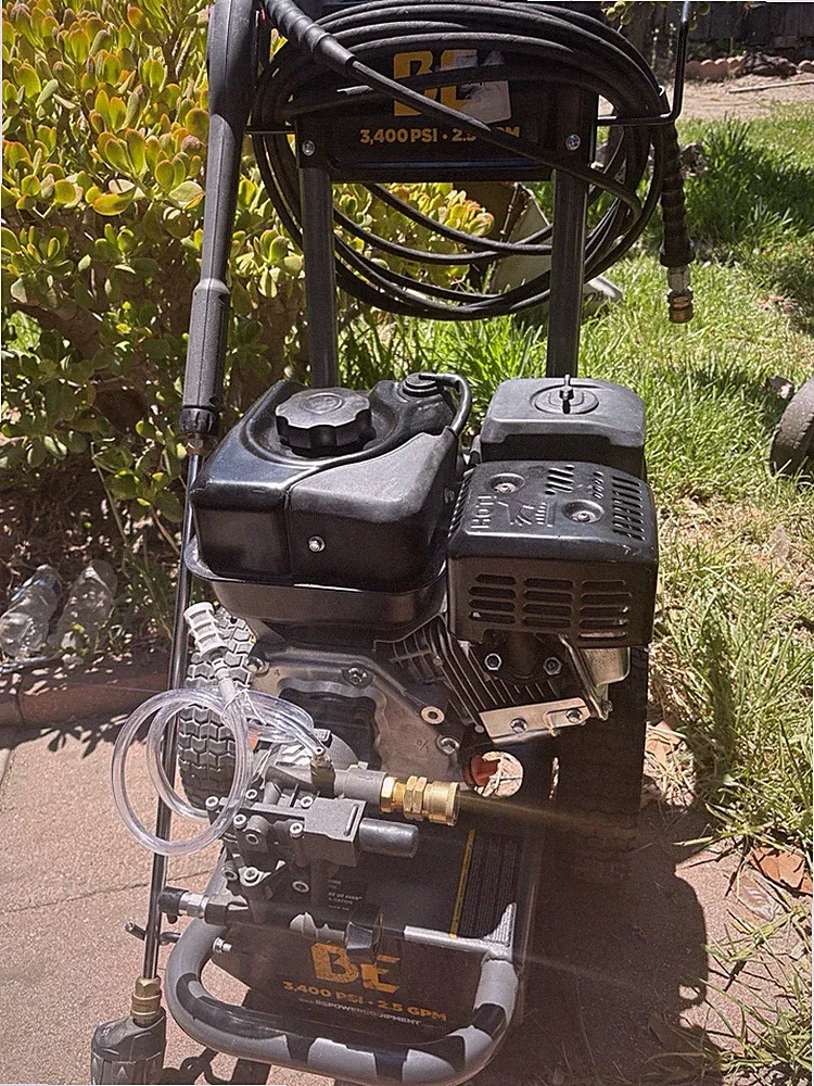 BE Power Equipment 3400 PSI / 2.5 GPM Gas Pressure Washer, Wheel-Mounted