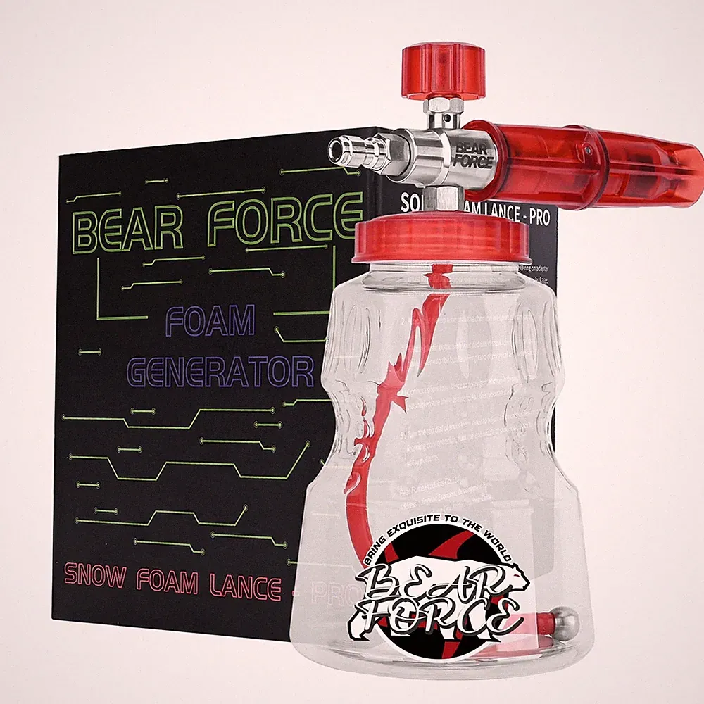 BEAR FORCE Foam Cannon Wide Mouth for Pressure Washer, Stainless Steel Heavy...