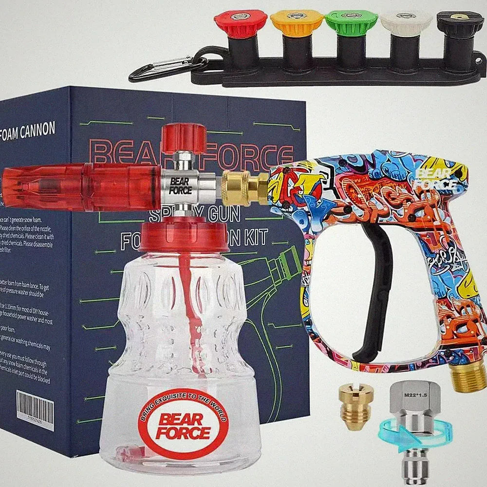 BEAR FORCE Pressure Washer Spray Gun Power Washer Short Gun with M22-ID14mm &...