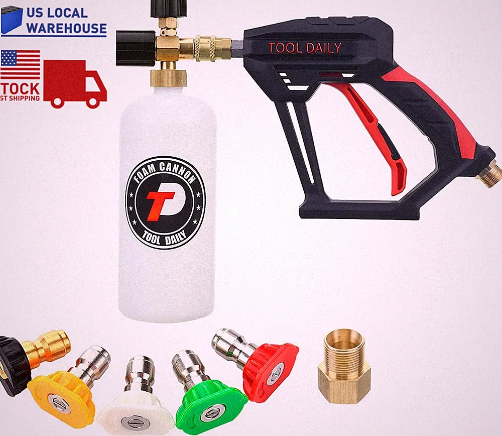 Best Short Pressure Washer Gun with Foam Cannon Perfect for Outdoor Cleaning
