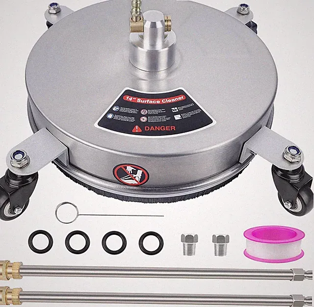 Biswing 14" Pressure Washer Surface Cleaner with 4 Wheels, Stainless Steel Power
