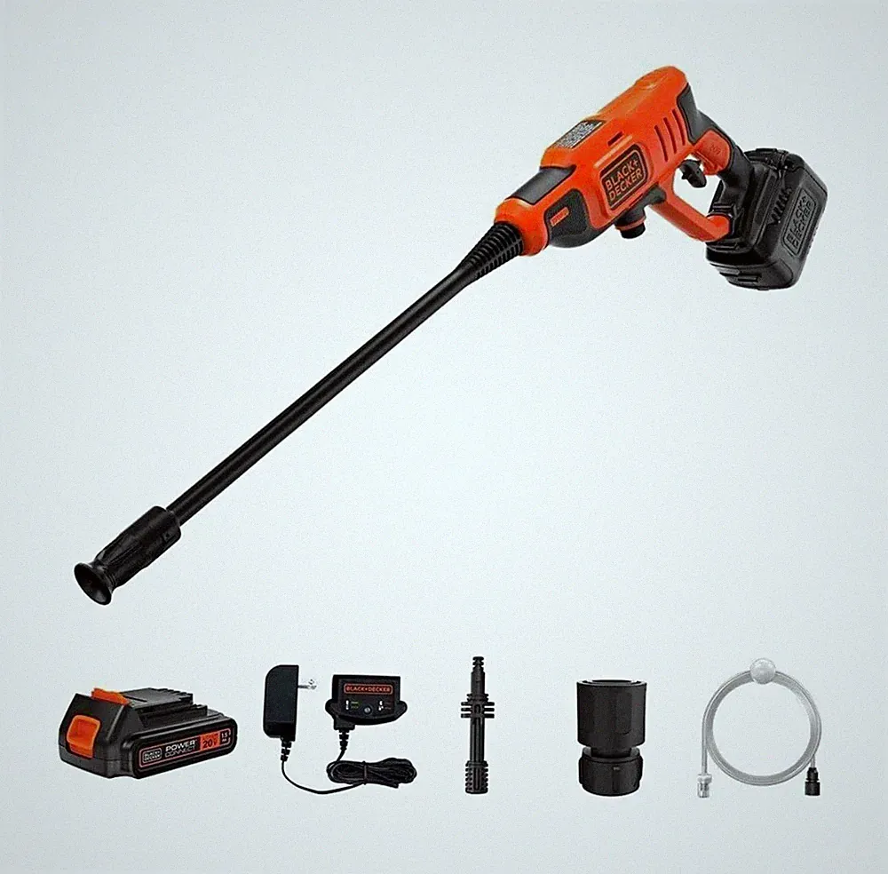 BLACK+DECKER 20V Cordless Cold Water Pressure Washer w/ Battery Charger Wand