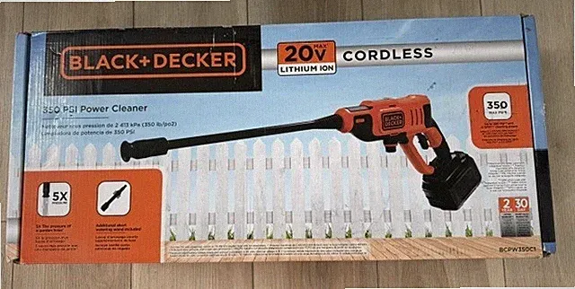 BLACK+DECKER 20V Cordless Power Cleaner 350 PSI w/ Battery & Charger – Open Box