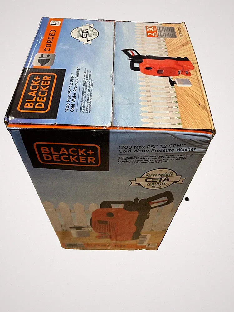 Black & Decker BEPW1700 1,700 PSI 1.2 GPM Electric Cold Water Pressure Washer